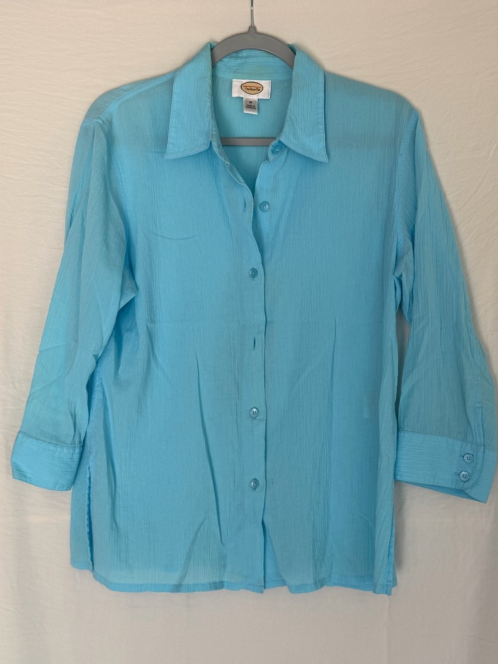 Talbots Light Aqua Blue Blouse